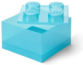 Jasnoniebieski plastikowy pojemnik dziecięcy 25x25x18 cm – LEGO®