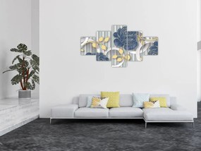 Obraz - róże i koła (125x70 cm)
