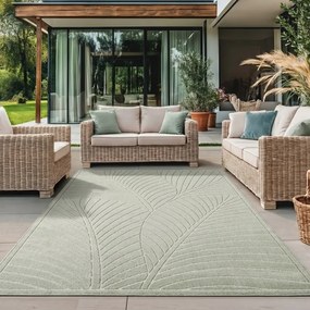 Dywan uniwersalny Nova 3D Motyw Roślinny oliwkowy 120 cm x 170 cm