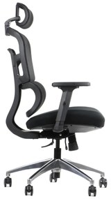 Fotel biurowy TREX czarny/aluminium STEMA