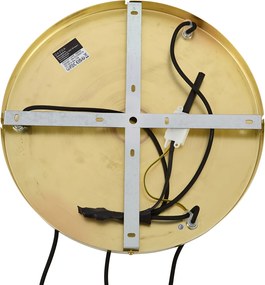 Nowoczesna lampa wisząca złota z bursztynowym szkłem 3-punktowa - Traditional