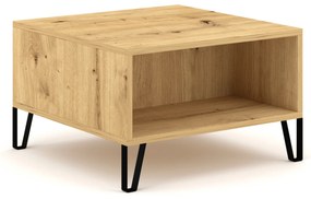 Ława Kwadratowa z Półką BACARDI 60 cm Dąb artisan Do Salonu Nowoczesna