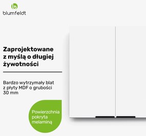 Blumfeldt WoodVista szafka wysoka, Soft-Close, uchwyty aluminiowe