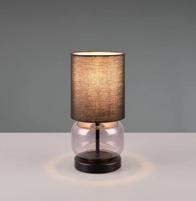 Czarno-fioletowa lampa stołowa z tekstylnym kloszem (wys. 28,5 cm) Elio – Trio