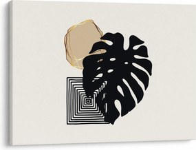 Obraz - Abstrakcja z tropikalnymi liśćmi N⁰2 (70x50 cm)