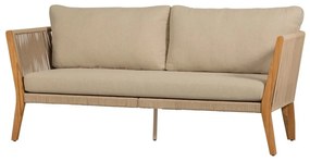 Beżowo-naturalna sofa ogrodowa z litego drewna dębowego San Remo – Exotan