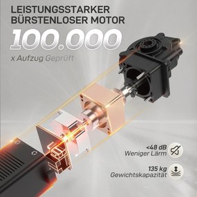 HOMCOM Fotel Relaksacyjny z Cichym Silnikiem, Wytrzymała Tapicerka, Funkcja Pamięci, Regulowany Podnóżek, Szary