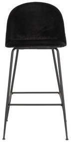 Czarne aksamitne hokery zestaw 2 szt. 108 cm Lausanne – House Nordic