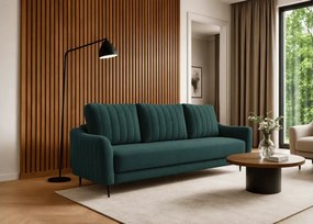 Kanapa Arvella – elegancka sofa 3-osobowa z funkcją spania i pojemnikiem na pościel, dostępna w 6 kolorach tkanin