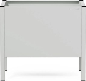 Osłona donica na kwiaty metalowa mała szara: DAISY 400 x 350 x 250 mm