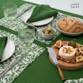 Lniana mata stołowa 35x45 cm Evergreen Damask – Linen Tales