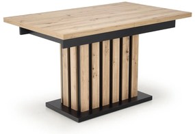 LAMELLO stół rozkładany 130-180/80 cm dąb artisan/czarny, na jednej nodze