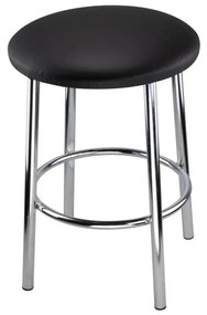 Taboret Chromowany JOPEK SILVER Stołek Kuchenny Wzmocniony