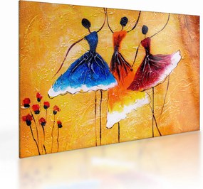 Obraz na szkle - Obraz na szkle olejny, baletki (70x50 cm)