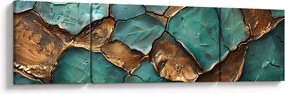 Obraz - Zielono-złoty obraz (170x50 cm)