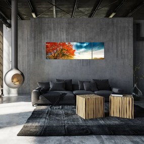 Obraz skąpanego w słońcu krajobrazu (170x50 cm)