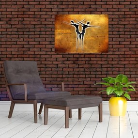 Obraz na szkle przedstawiający tańczącą parę (70x50 cm)