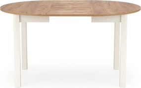 Rozkładany stół z okrągłym blatem Ringo dąb craft / biały