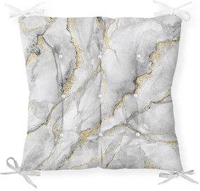 Poduszka na krzesło Minimalist Cushion Covers Marble Gray Gold, 40x40 cm