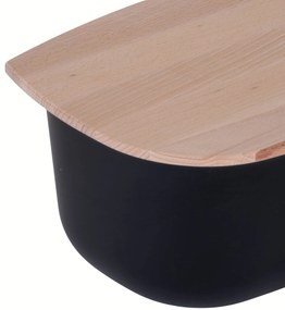 Chlebak z bukową deską do krojenia