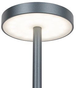 Zewnetrzna Zestaw 2 lamp stołowych zewnętrznych szarych ze ściemniaczem, akumulatorowe - DupontDesignerski Oswietlenie zewnetrzne