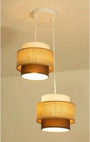 Brilagi - Lampa wisząca na lince RESNA 2xE27/60W/230V śr. 30 cm beżowy/czarny