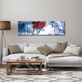 Obraz - szczegół maliny w wodzie (170x50 cm)