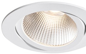 Set van 6 inbouwspots wit 9,5cm incl. LED 1300 lm dimbaar IP23 - Gaius Oswietlenie wewnetrzne