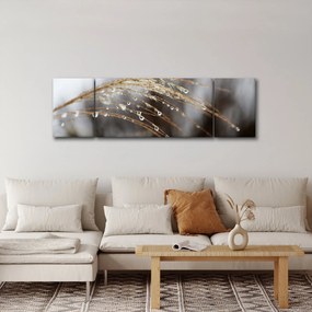 Obraz kropli na roślinie (170x50 cm)
