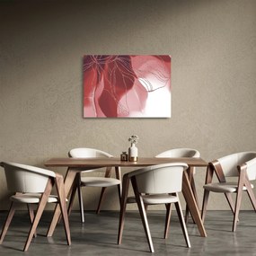 Obraz na szkle - Czerwony abstrakcyjny kwiat N⁰1 (70x50 cm)