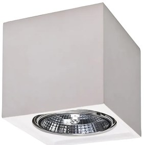 Biały minimalistyczny plafon z ceramiki W3-G55