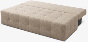 Sofa z Funkcją Spania MORANA Beżowa Szenil Nowoczesna