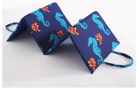 Niebieska ogrodowa poduszka do siedzenia na leżak 49x137 cm Seahorse – B.E.S.