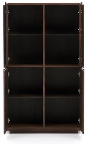 Brązowa witryna w dekorze orzecha 100x170x40 cm Onix – Kave Home