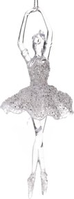 Dekoracja wisząca Ballerine przezroczysty, 5 x 17 cm