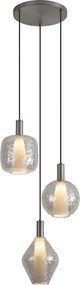 Designerska lampa wisząca grafitowa 3-punktowa - Ard