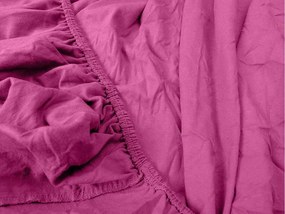 PrzytulneMieszkanie.pl Prześcieradło jersey HIGHFIT purpurowe 180 x 200 cm