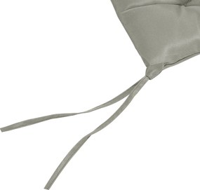 Outsunny Zestaw 2 poduszek na siedzisko, 98 x 50 cm poduszki na krzesła z taśmami, pokrowiec materiałowy, 8cm grubości jasnoszary | Aosom PL