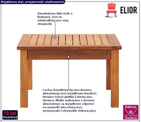 Ogrodowy stolik kawowy - Egle 3X