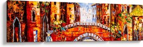 Obraz - Obraz olejny przedstawiający miasto III. (170x50 cm)