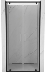 Mexen Exo drzwi prysznicowe podwójne uchylne 120 cm, transparent, czarne - 8182-120-000-70-00