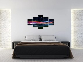 Obraz miasto nocą (125x70 cm)