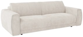 Kanapa 4-osobowa rozkładana typu typu express w beżowej tkaninie szenilowej - Powierzchnia spania 160 cm - Materac 13 cm VOMERA od Maison Céphy