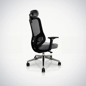 Ergonomiczny fotel biurowy z siatką ciemnoszary AXIS