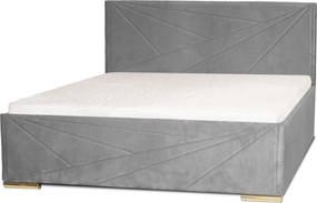 Łóżko ROSI 160x200 cm Granatowy Z materacem