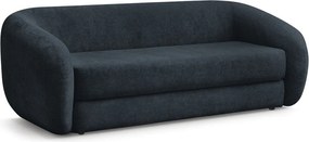 Ciemnoniebieska rozkładana sofa z tkaniny szenilowej 228 cm Neyo – Bobochic Paris