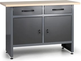 Stół warsztatowy G1, 840 x 1200 x 600 mm,  2 szuflady, 2 szafki