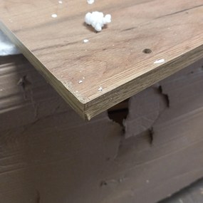 PROMOCJA Czarny stół jadalniany z blatem w dekorze dąb złoty craft MADO 120x80 II jakość