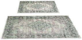 Zielono-szare dywaniki łazienkowe zestaw 2 szt. 60x100 cm – Foutastic