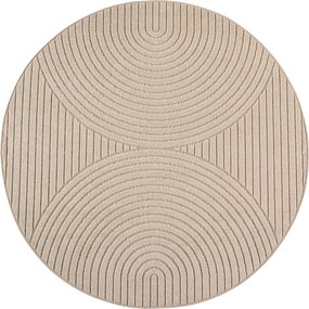 Dywan uniwersalny Nova 3D beżowy koło 120 cm x 120 cm
